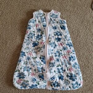 Burt's Bees Baby L 12-18M Floral Sleep Sack Wearable Blanket Quilted